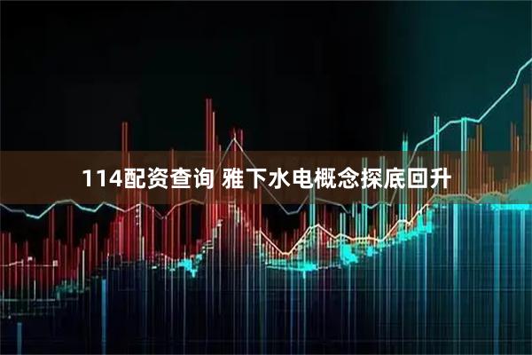 114配资查询 雅下水电概念探底回升